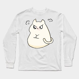 a drawing of a cat with big eyes Long Sleeve T-Shirt